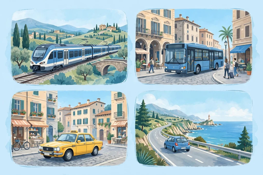 Italian phrases for trains, buses, taxis and driving