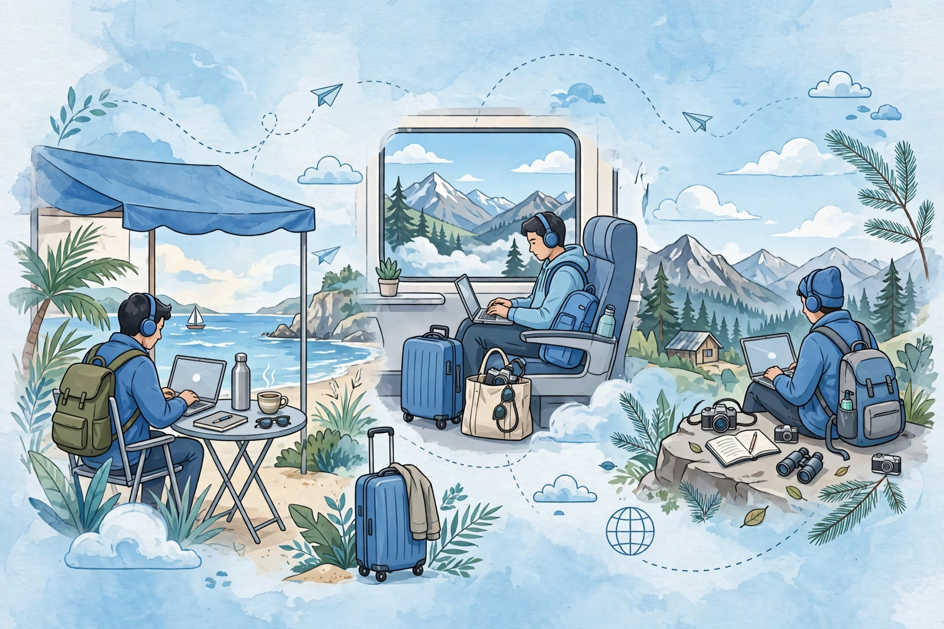 Remote-while-travelling roles