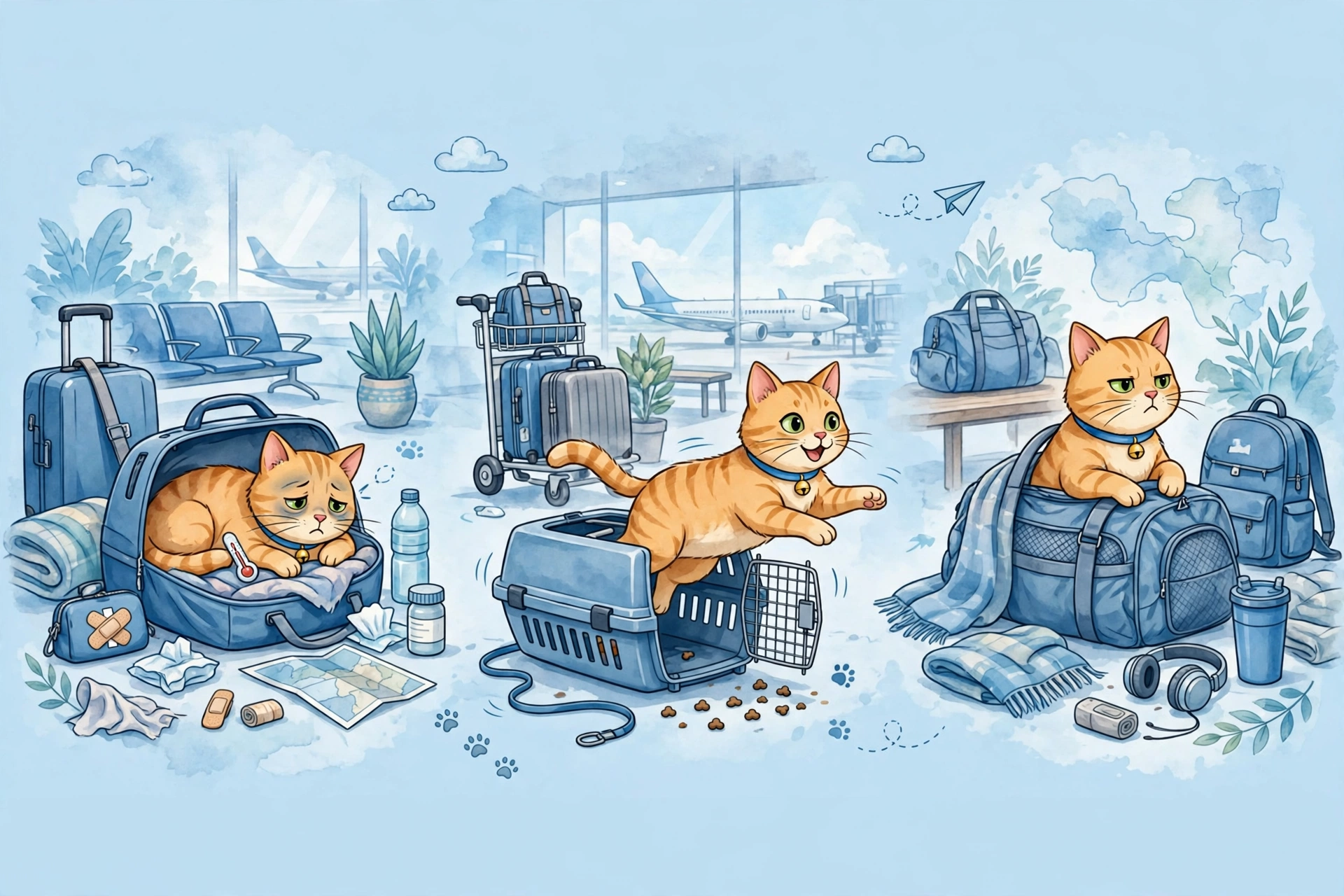 What to Do If Your Cat Gets Sick, Escapes, or Refuses to Travel